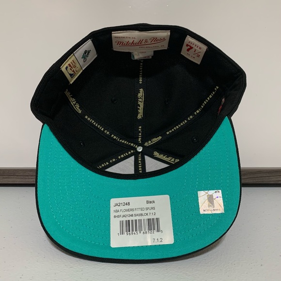 Mitchell & Ness San Antonio Spurs HWC Fitted Hat/Cap-Size 7 1/2 NWT - Picture 5 of 13